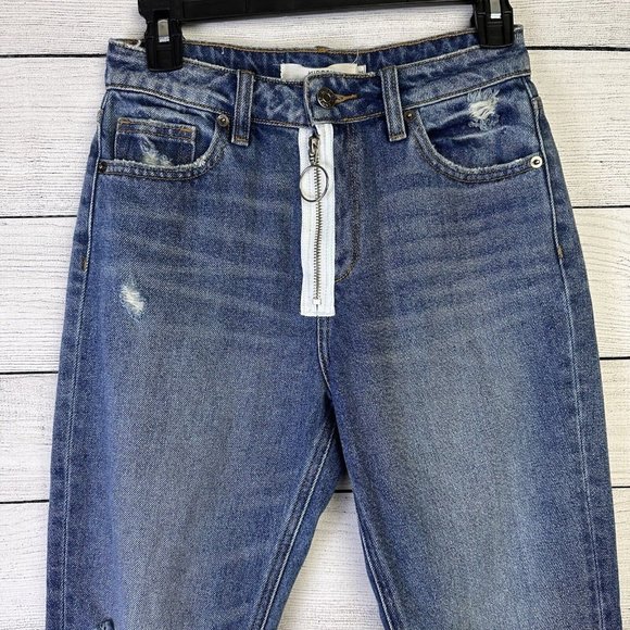 Hidden By Buckle Womens Blue Jeans Size 25 Distressed Medium Wash Skinny Jeans - Picture 2 of 10